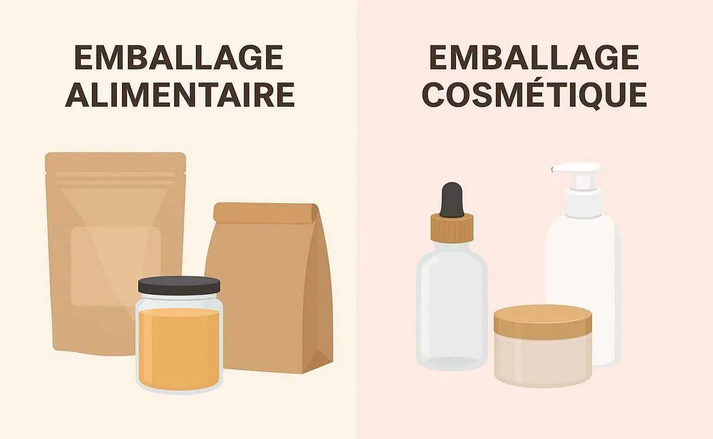 Emballage alimentaire vs emballage cosmétique : quelles différences ?